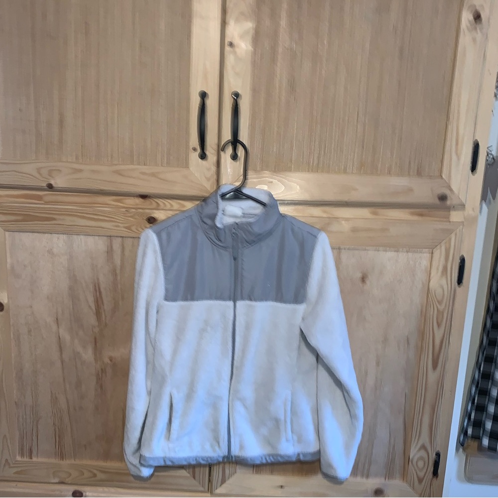 Danskin Now fleece zip front work/chore jacket size S 4-6
